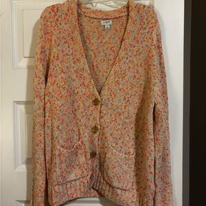 J. Crew Multicolor Speckled Cardigan